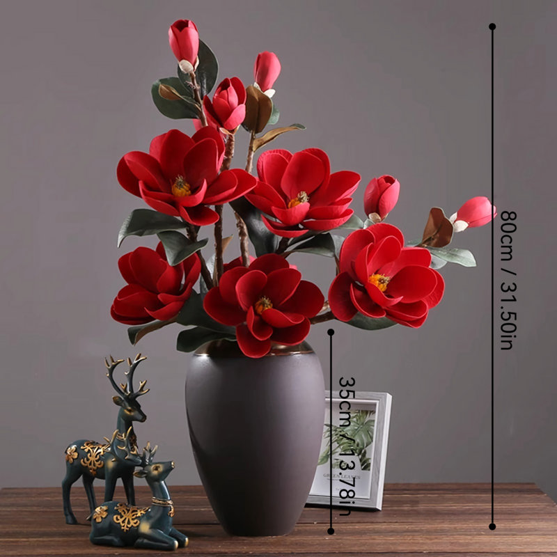 Simulated Flower Set Decoration, Red