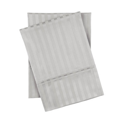 Ensemble de 2 taies d'oreiller en coton rayé 400 fils (ensemble de 2)