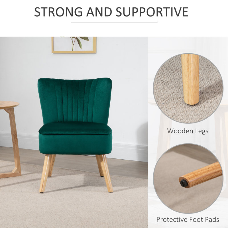 Upholstered Accent Chair, Green