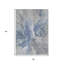 Tapis intérieur lavable abstrait bleu denim 3 pi x 5 pi