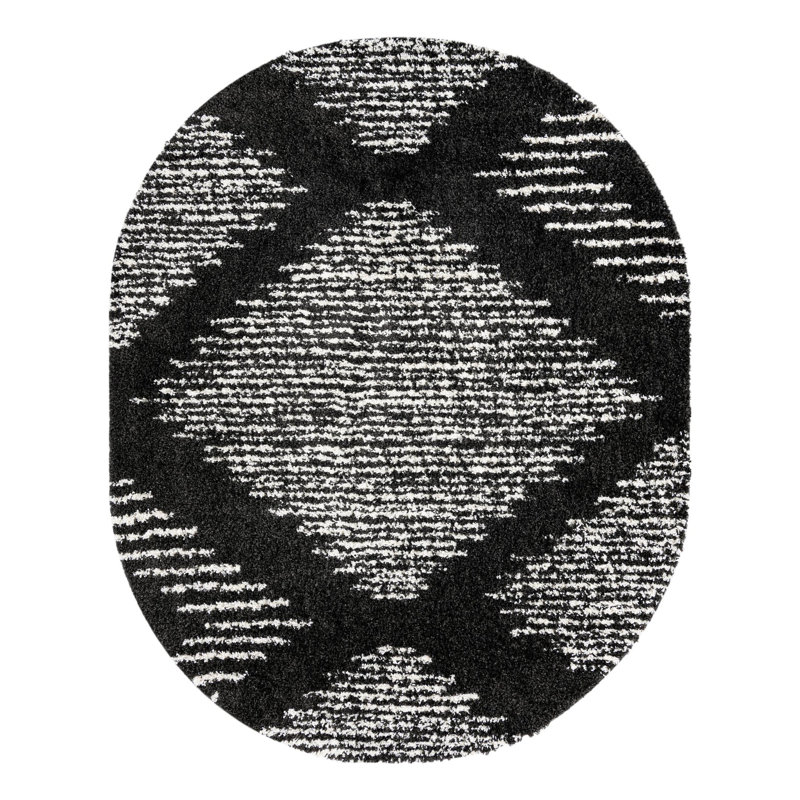 Rodney Abstract Indoor Rug, Oval 7'10" x 10'