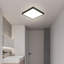 Black 30cm Square Waterproof LED Flush Ceiling Light