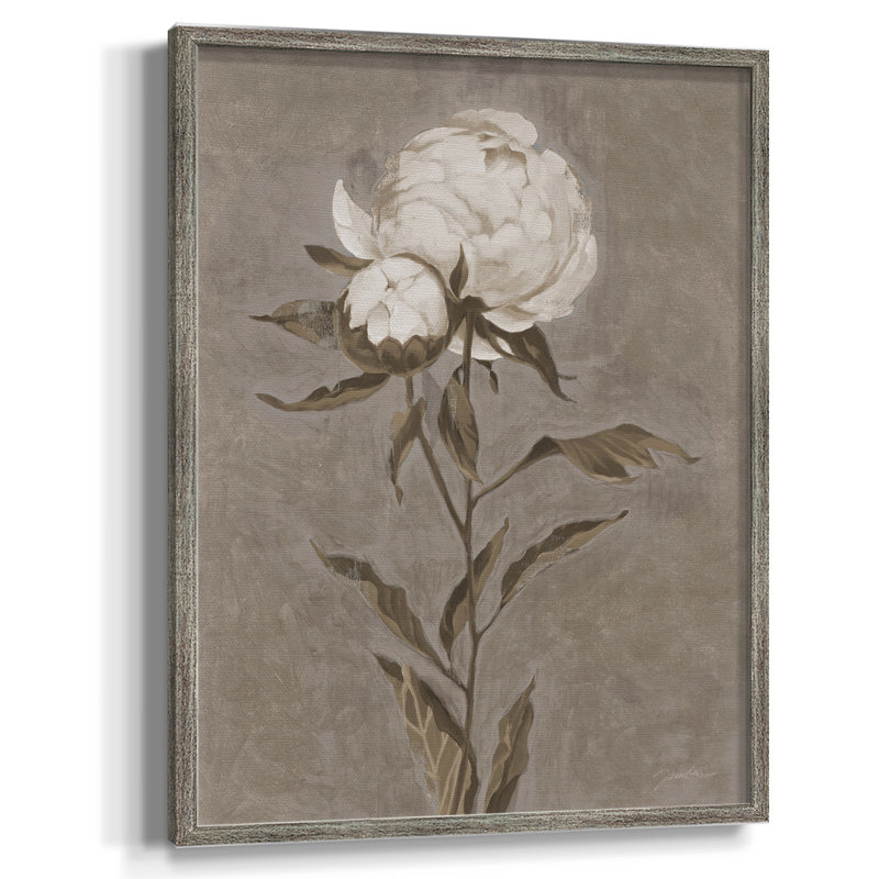 «Pretty as a Peony II», reproduction encadrée - bois massif, H 11 po x l 9 po
