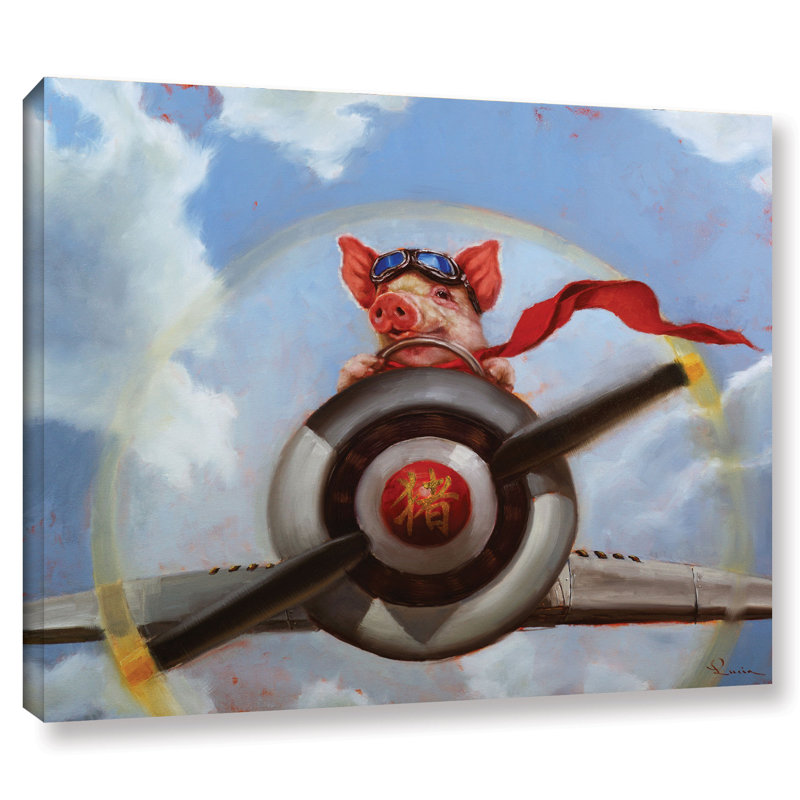 «Kostka When Pigs Fly», impression sur toile, H 18 po x l 24 po x P 2 po