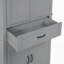 Armoire de rangement pour salle de bain avec portes et tiroir, plusieurs espaces de rangement, tablette réglable-1390133153