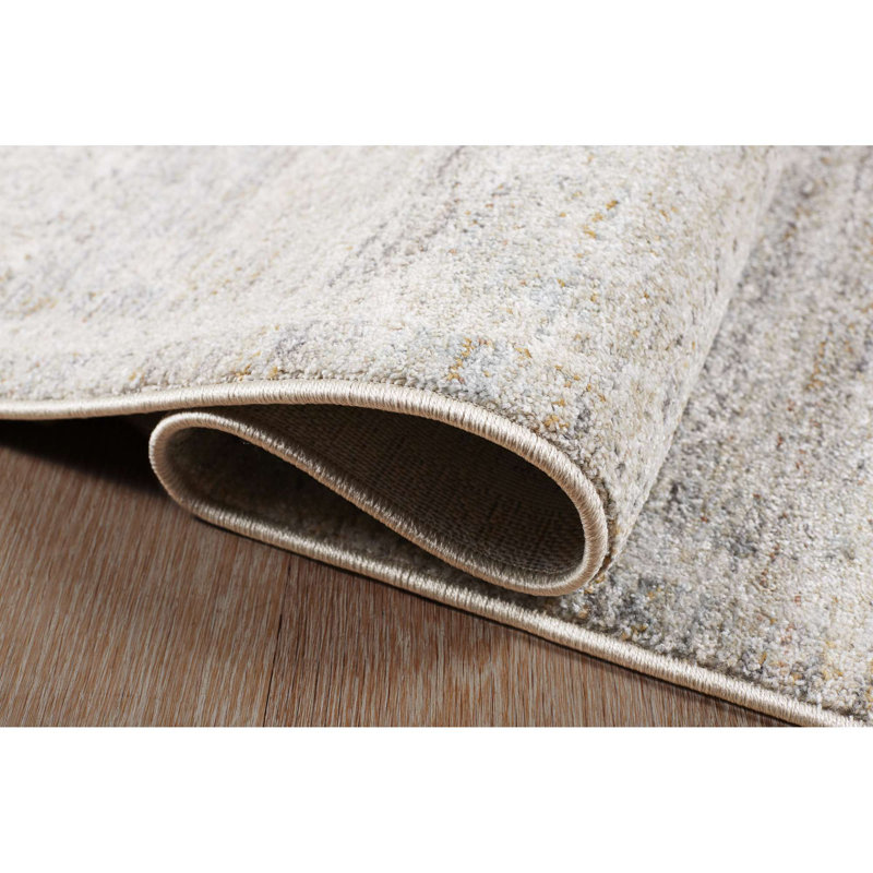 Rectangle Avicia Oriental Machine Woven Polypropylene Area Rug in Beige/Brown, Rectangle 2' x 3'
