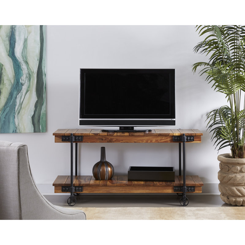 Catrell 63'' Solid Wood Top Console Table