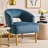 Helena 26" Modern & Contemporary Accent Chair with Velvet Fabric Upholstery, Light Walnut Solid Wood Legs, Foam over Pocket Coils-945040484