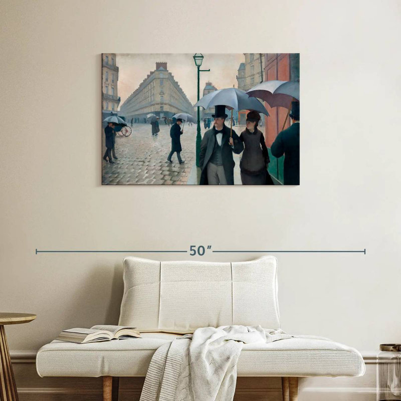 Harpa Paris Street Rainy Day 1877, H 24 po x l 36 po