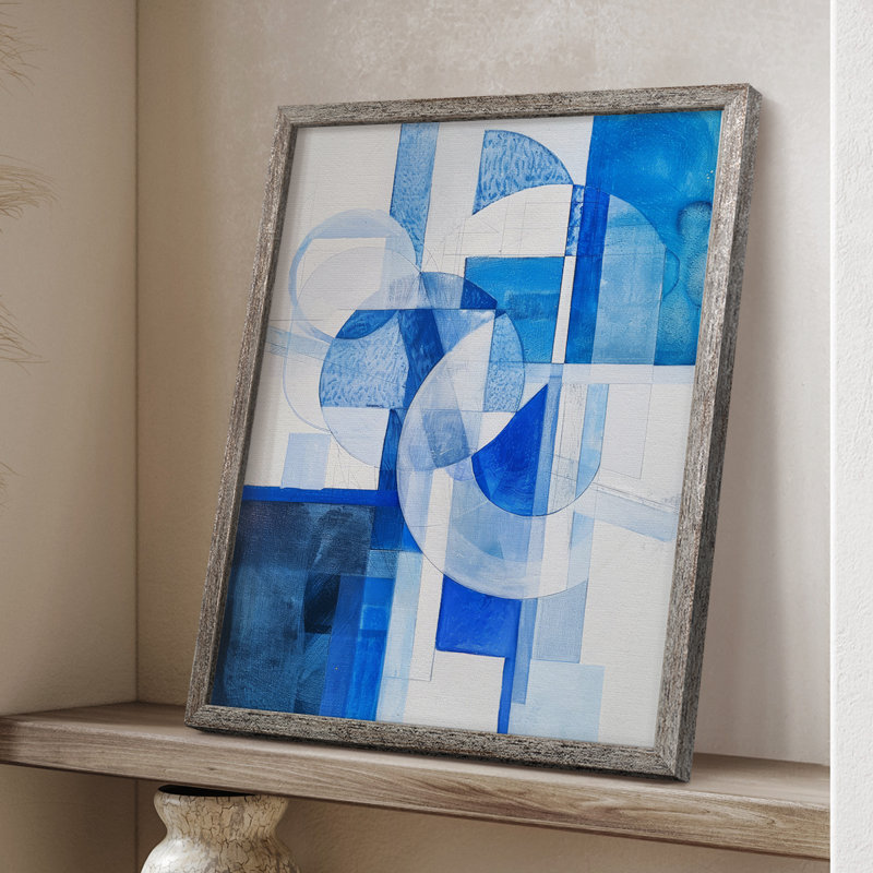 ABSTRACT Series CVII, reproduction encadrée - bois massif, H 11 po x l 9 po