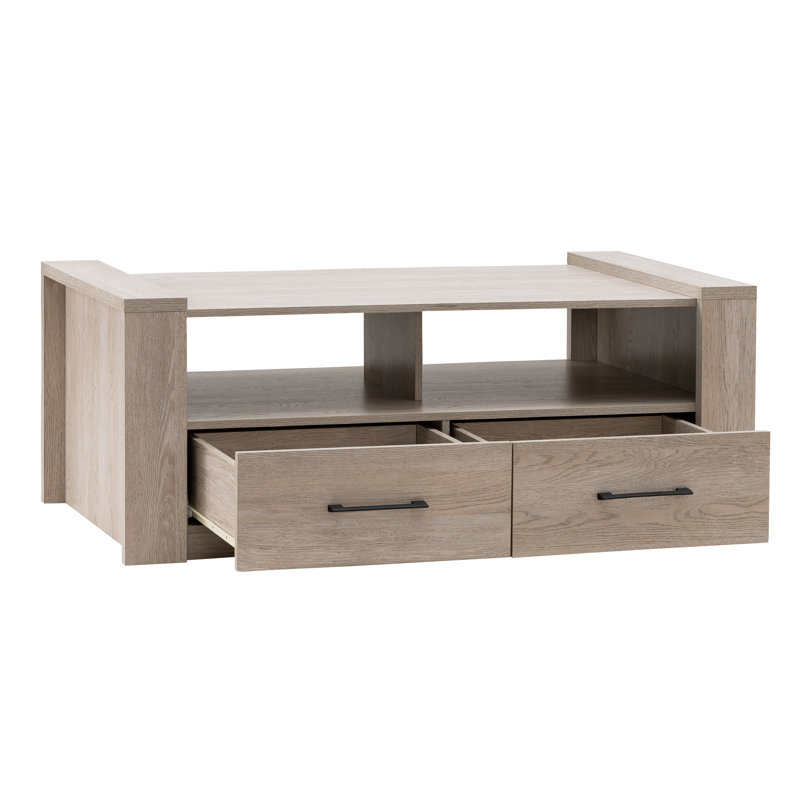 Archibald Floor Shelf Coffee Table with Storage