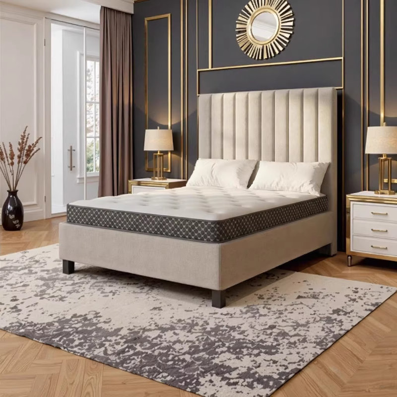 6" Quilted Foam Firm Full Mattress - USA-Made Supportive Sleep Solution with Gel Memory Foam, Full / Double