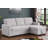Lucca II 84.5"W Light Gray Woven Fabric Reversible Sleeper Sectional Sofa With Storage Chaise-3813452
