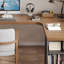 Bureaux rectangulaires en bois massif foncé noyer foncé-107658637