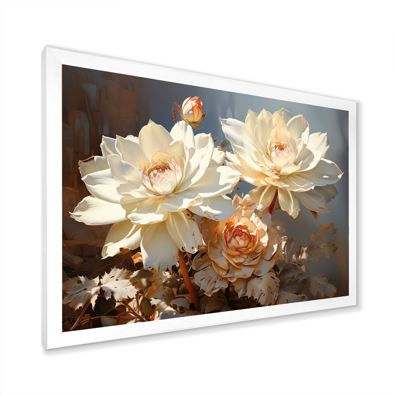 «Succulent Farmhouse Still Life» sur toile, Cadre photo blanc, H 12 po x l 20 po x P 1 po