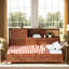 Lit de jour en bois pleine grandeur - 3 tiroirs, ports USB, tablette amovible, capacité de 350 lb?-924256506-924256500