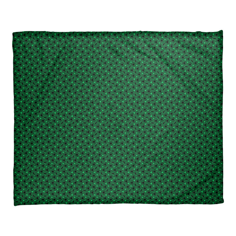 Katelyn Elizabeth Throw Blanket, 52.5" W x 62.5" L, Green/Black