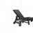 Lounge Chair Outdoor with Wood Texture,Oversized Chaise Lounge Chair with 5 Positions, HDPE, Patio Lounge Chair with Wheels & Cup Holder for Pool-742082409