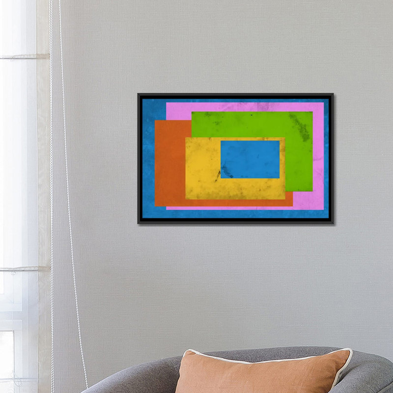 Albree Modern Homage to the Rectangle, impression sur toile, H 18 po x l 26 po x P 1,5 po, Toile avec cadre noir