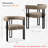 18" Seat Height Upholstered Tweed Dining Armchair-563109133