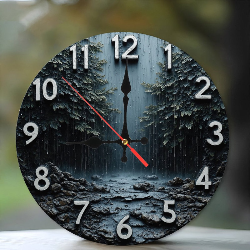 Horloge murale Rainy Forest