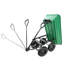 Chariot utilitaire de jardin à quatre roues avec structure en acier, pneus pneumatiques de 10 pouces, capacité de 300 lb
