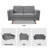 62.2'' Wide Upholstered Loveseat With Solid Wood Legs-1305691325