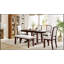 Ensemble de table de salle à manger extensible en bois 6 pièces avec rallonge amovible, chaises rembourrées et banc pour une assise confortable-1633608760-1633608903