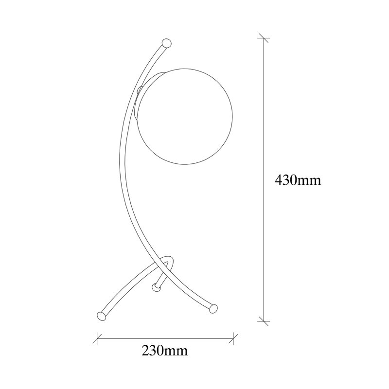 Lampe de table en métal, Noir