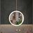 Brushed Gold Round Ceiling Mounted One Side Led Mirror 28"
