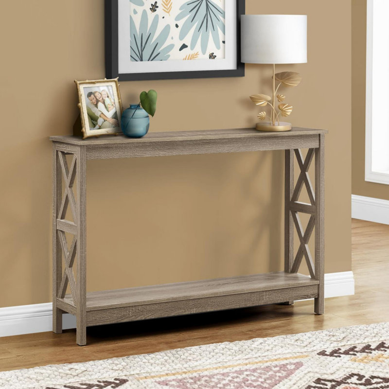 Contemporary Modern Accent Console Table, Natural