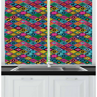Patchwork Tailored Kitchen Curtain