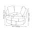 Fauteuil demi-tonneau surdimensionné ultra moelleux en fausse fourrure de lapin avec trois coussins-112294754