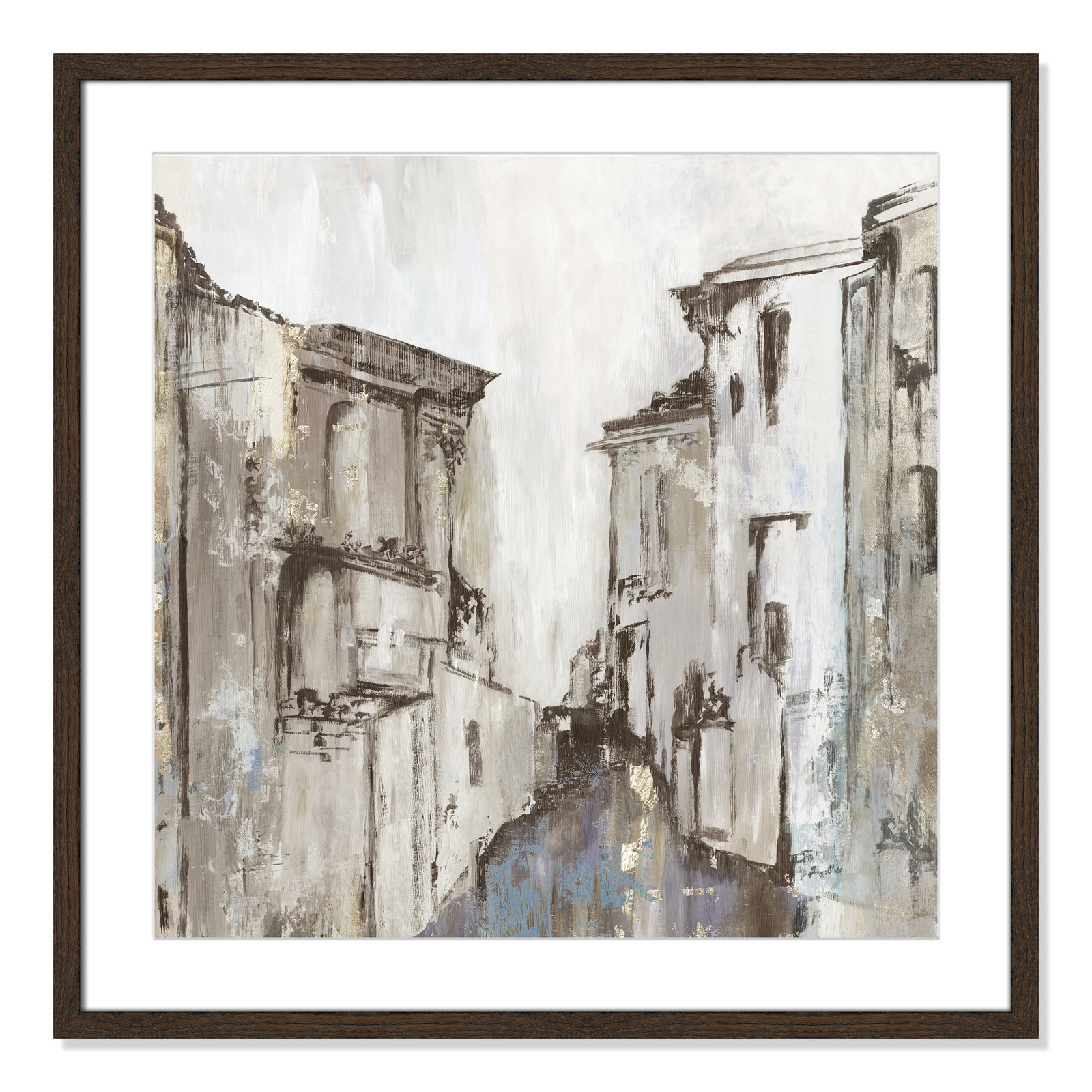 Daniella "Gothika" Painting by Allison Pearce, 28.75" H x 28.75" W, Walnut Wood Grain