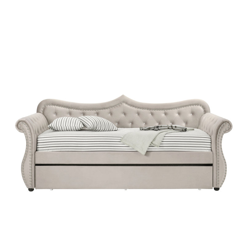 Adkins Daybed W/Trundle (Twin), Beige
