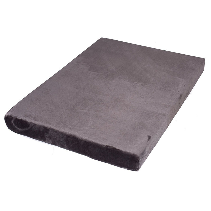 Coussin de lit pour chien ultra doux, Grand (l 40 po x P 26 po x H 3 po), Brun