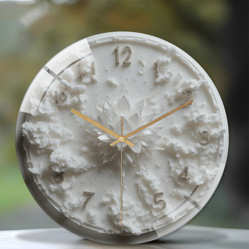 Horloge murale en verre 12 po
