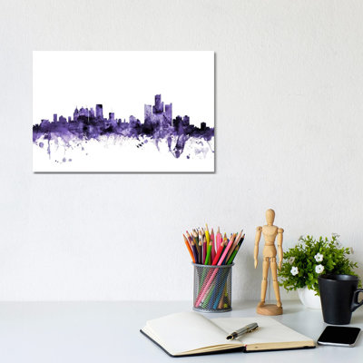 Detroit, Michigan Skyline by Michael Tompsett - Wrapped Canvas Gallery-Wrapped Canvas Giclée