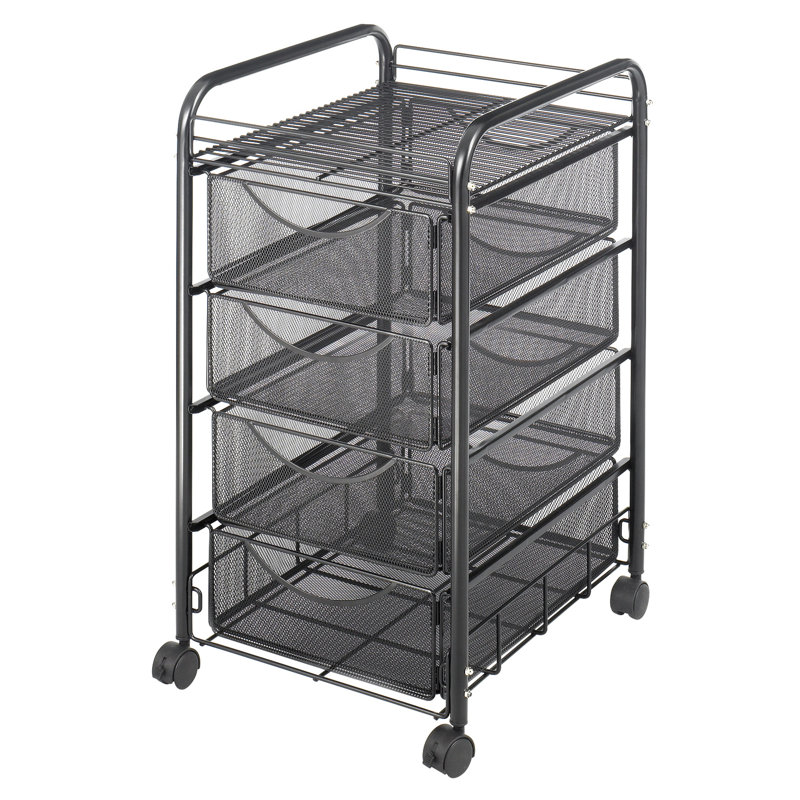 Onyx™ Mesh Mobile File Cart, 15.75" W