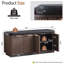Banc de rangement pour 8 paires de chaussures rembourrées avec 2 armoires-861214049
