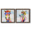 «Groovy Horse And Sky», ensemble de 2 peintures sur toile encadrées-420614946-420614947