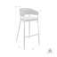 Tabouret de bar 30 po Zaren avec structure en métal noir, siège en tissu gris et dossier en similicuir