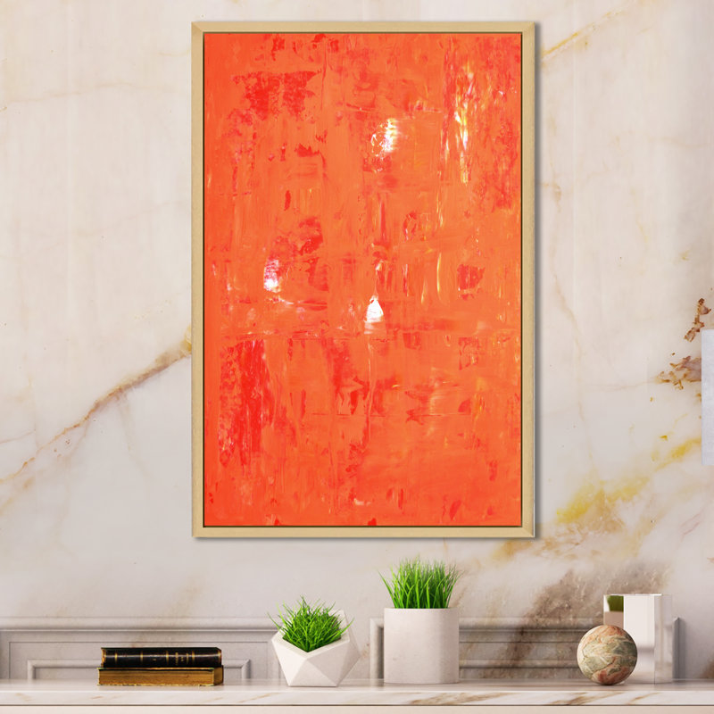 «Colorfields in Shades of Pink and Orange», reproduction de cadre photo sur toile, H 36 po x l 24 po x P 1 po
