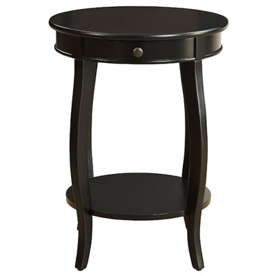 Black End Table With 1-Drawer