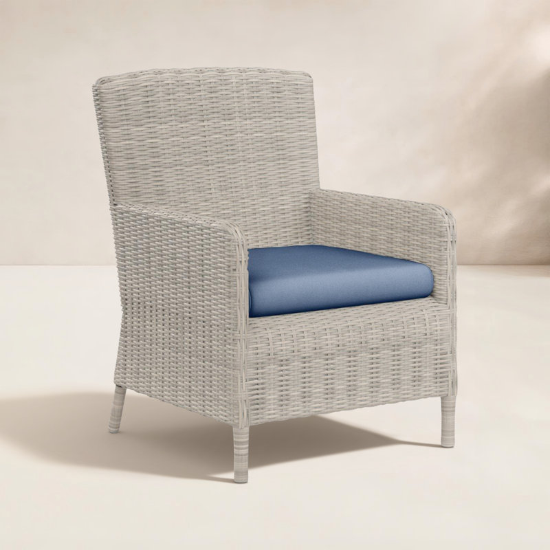Manhattan Outdoor Dining Armchair, Spectrum Indigo Sunbrella®