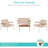 4-person Patio Set Beige Patio Conversation Sets
