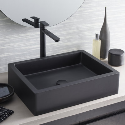 NativeStone Stone Handmade Rectangular Undermount Bathroom Sink