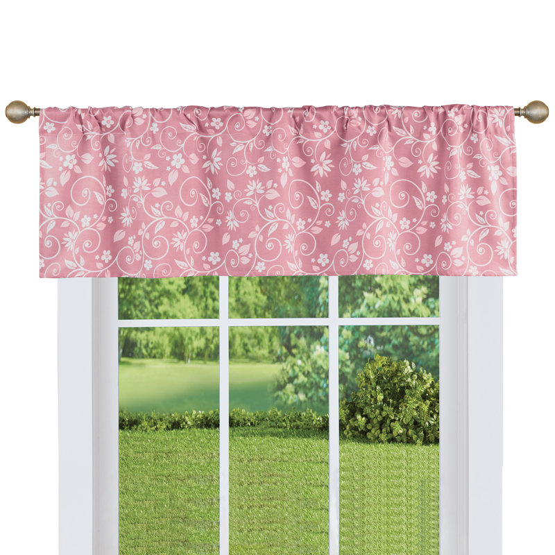 Rideau simple en microfibre Dinara, Rose
