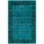 Overdyed Hand-Knotted Wool Modern-Contemporary Green Area Rug 6' 3" x 9' 1"