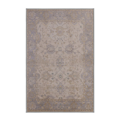 Tapis oriental bleu / jaune clair